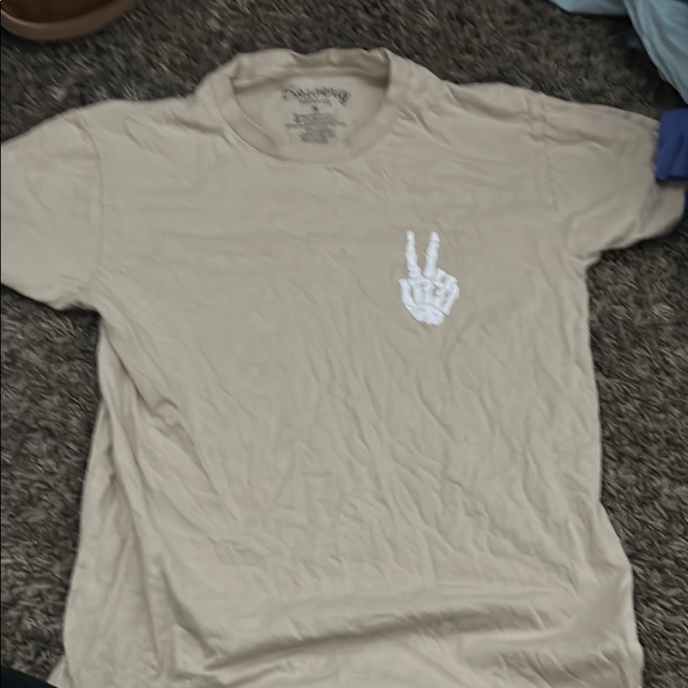 Tan Peace Sign T-Shirt